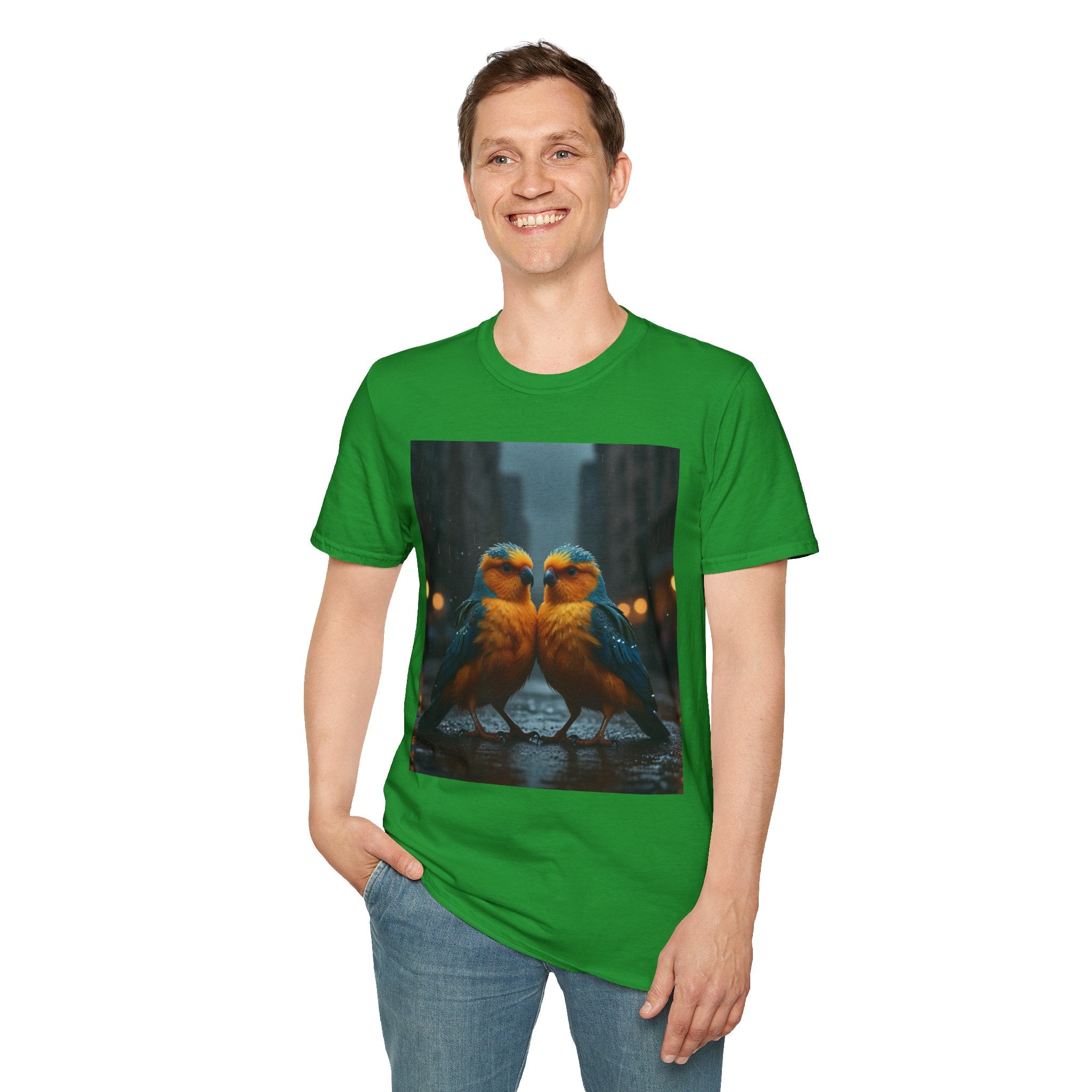 Colorful Parrot Love Tee – Nature Summer Shirt
