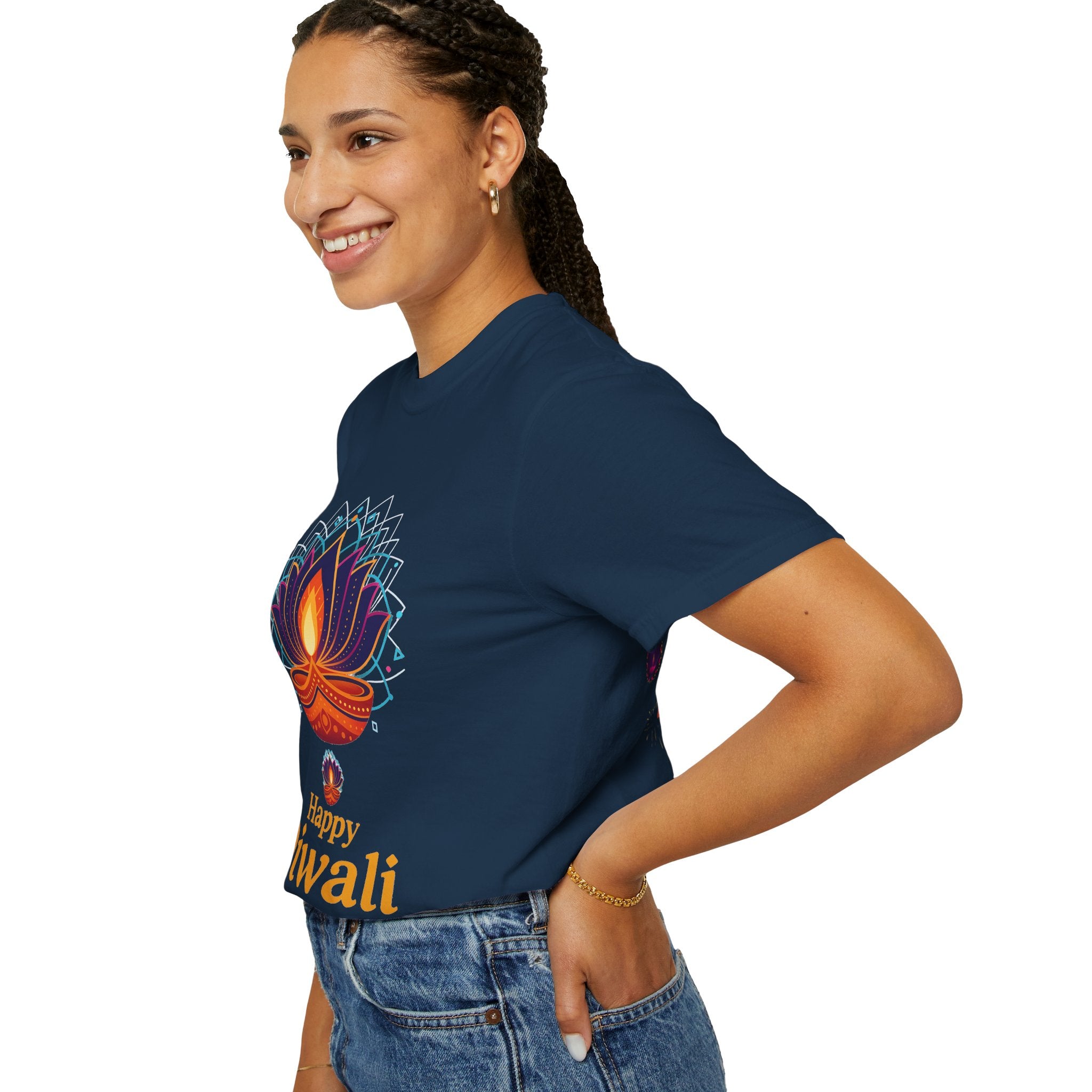 Diwali Celebration T-Shirt | Happy Diwali Unisex Garment-Dyed Tee | Festival Apparel Gift