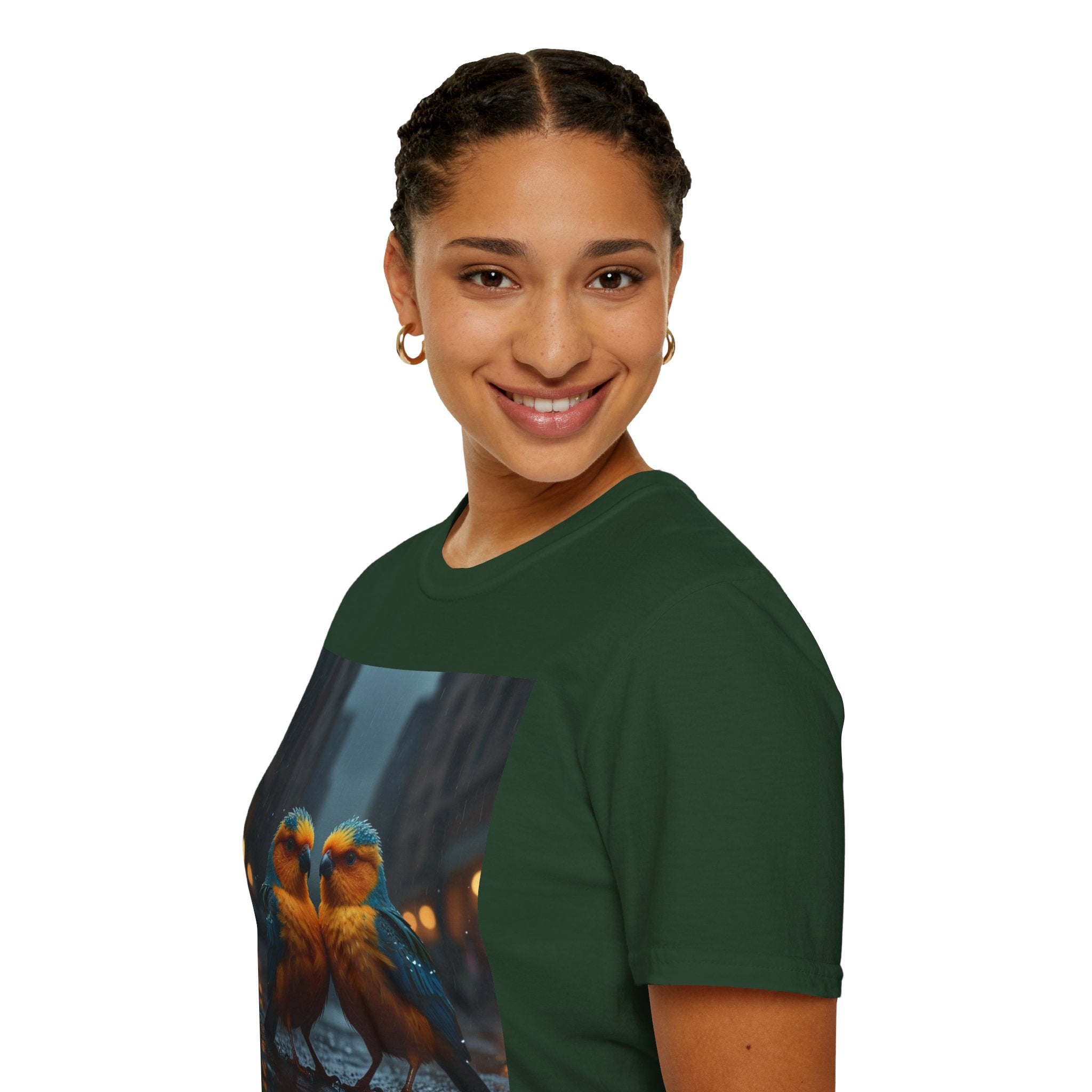 Colorful Parrot Love Tee – Nature Summer Shirt