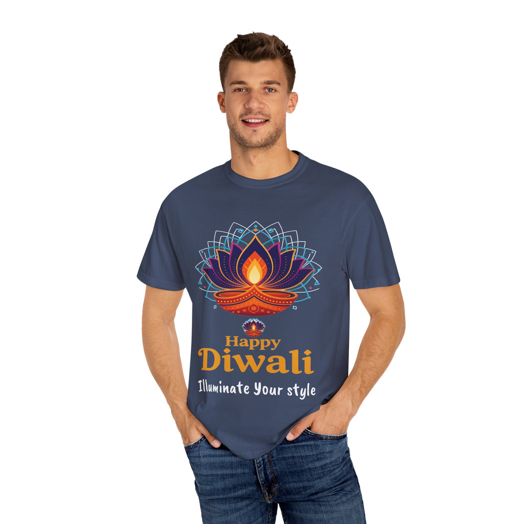 Diwali Celebration T-Shirt | Happy Diwali Unisex Garment-Dyed Tee | Festival Apparel Gift