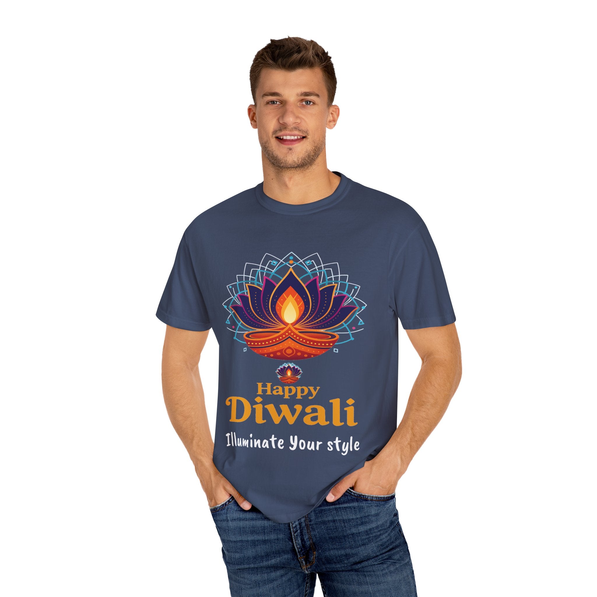 Diwali Celebration T-Shirt | Happy Diwali Unisex Garment-Dyed Tee | Festival Apparel Gift