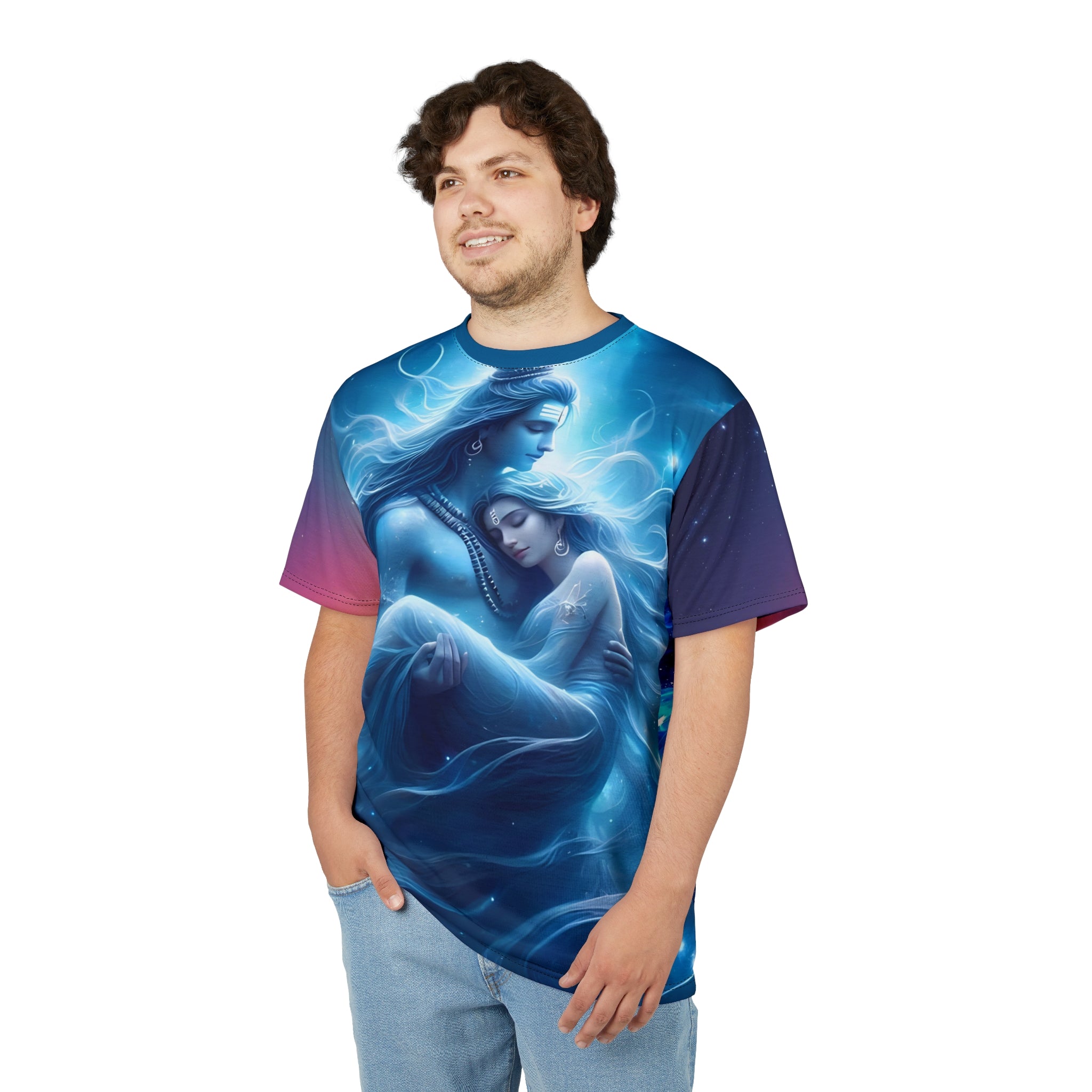 Lord Shiv & Ma Parvati Love Tee – Spiritual Cut & Sew Top