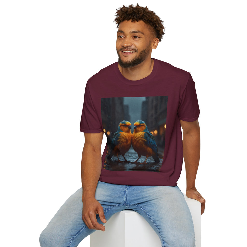 Colorful Parrot Love Tee – Nature Summer Shirt