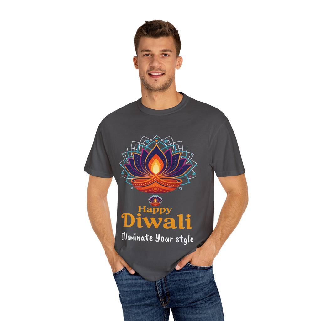 Diwali Celebration T-Shirt | Happy Diwali Unisex Garment-Dyed Tee | Festival Apparel Gift