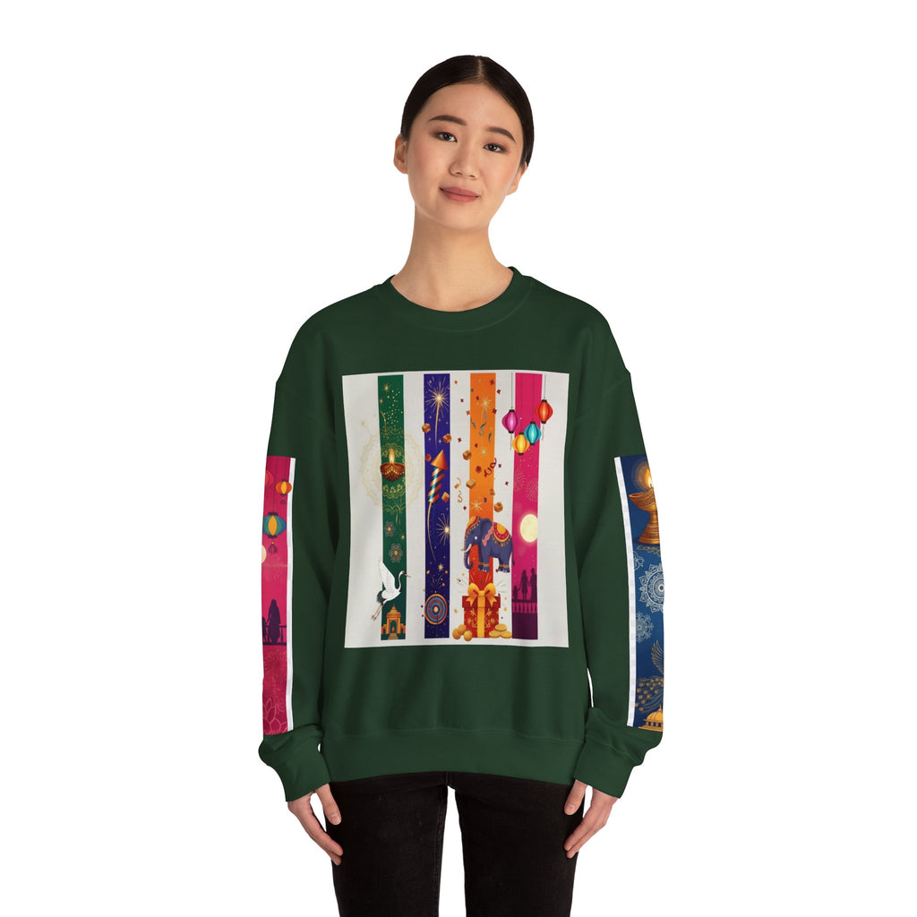 Colorful Festival Sweatshirt - Cozy Diwali Apparel.