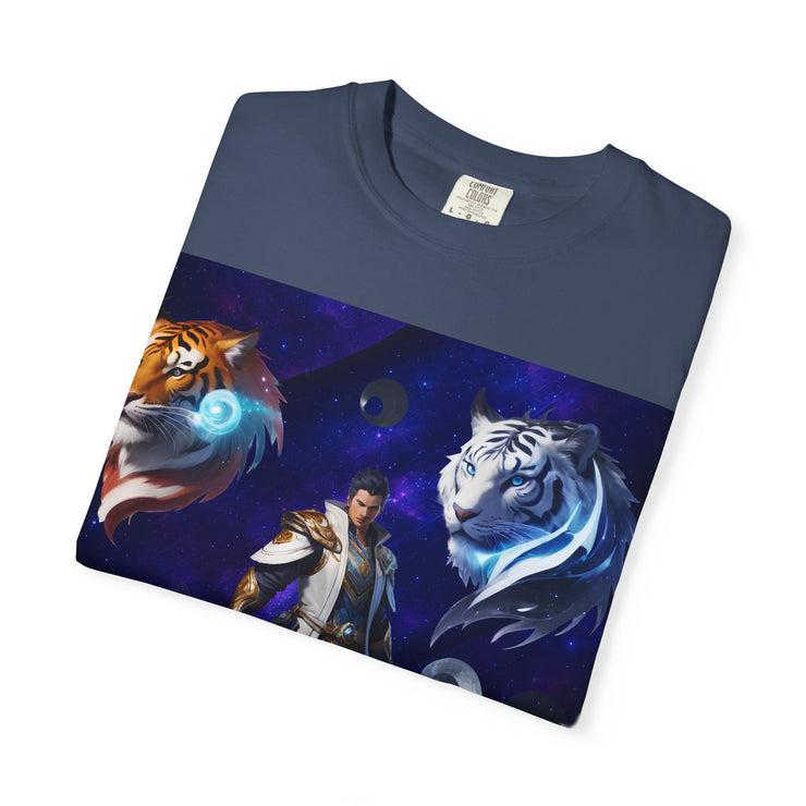 Fantasy-Themed Garment-Dyed Tee – Majestic Creature Shirt