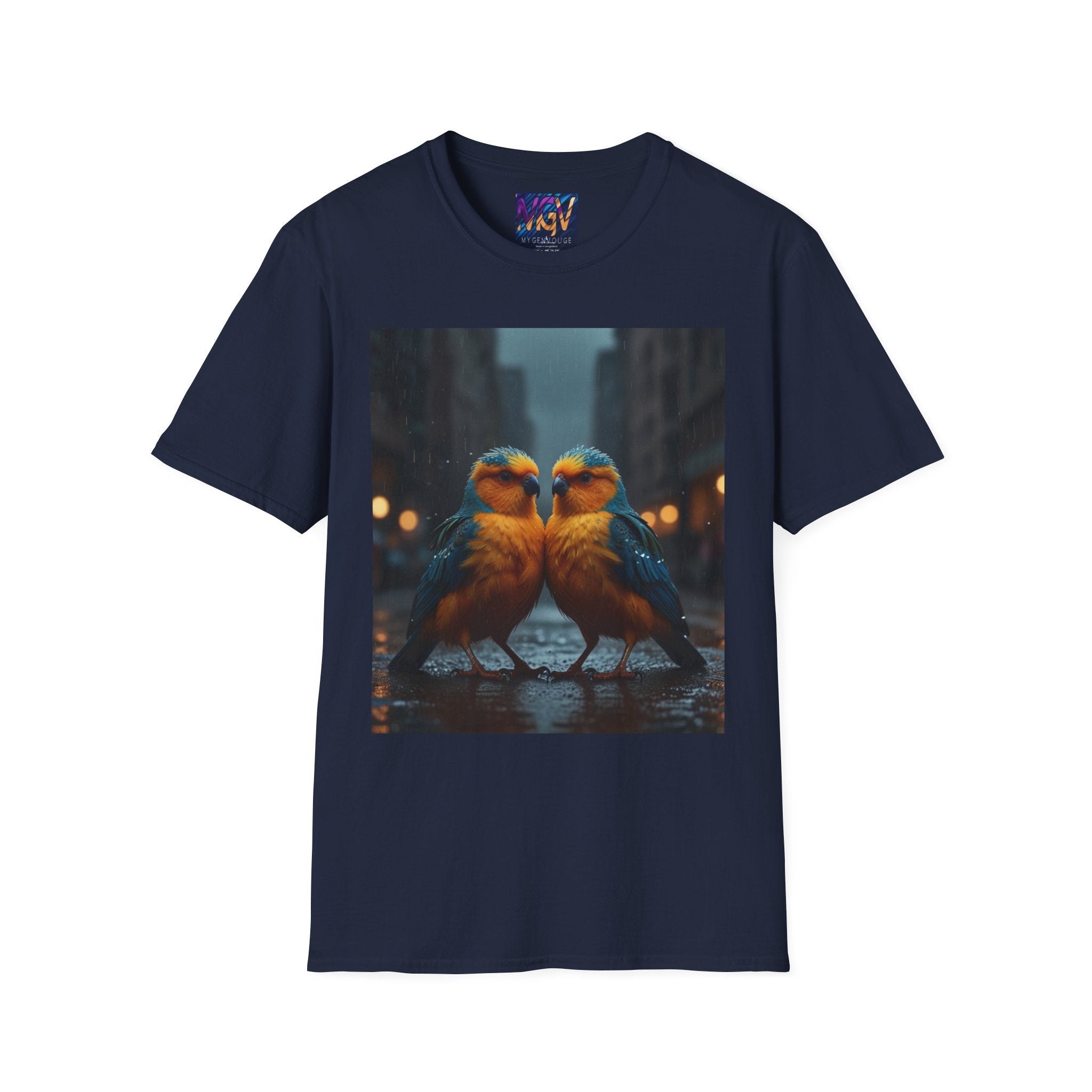 Colorful Parrot Love Tee – Nature Summer Shirt