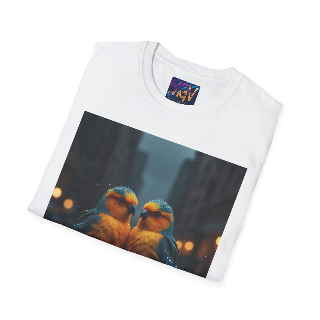 Colorful Parrot Love Tee – Nature Summer Shirt