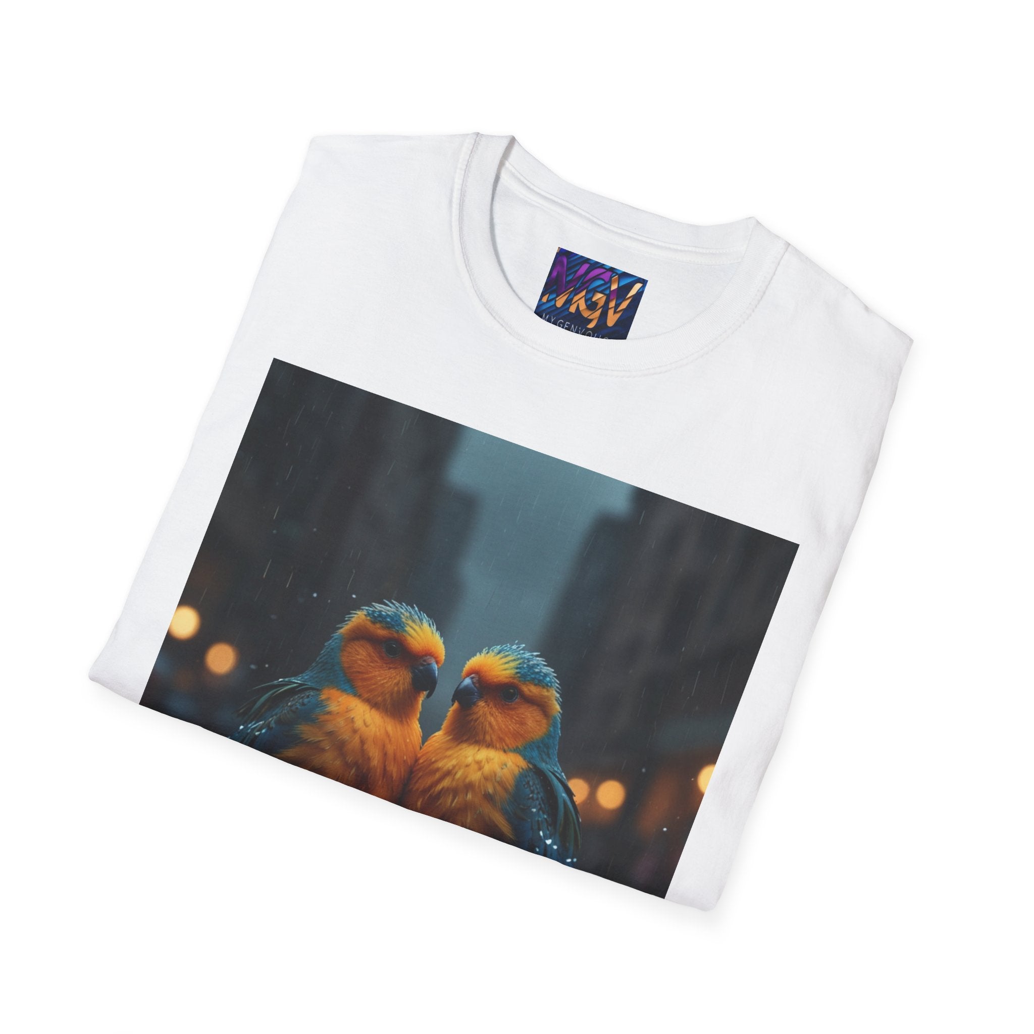 Colorful Parrot Love Tee – Nature Summer Shirt