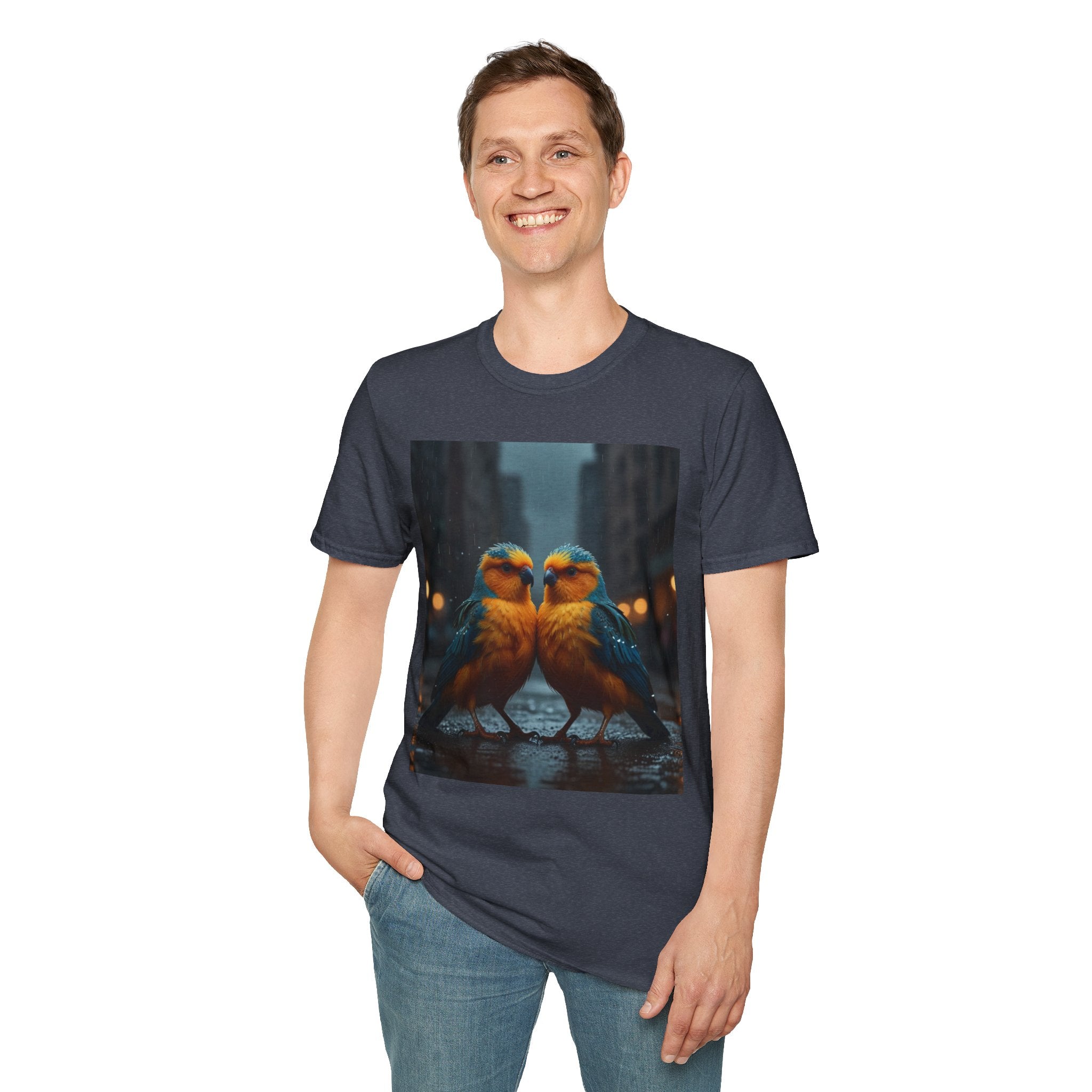 Colorful Parrot Love Tee – Nature Summer Shirt