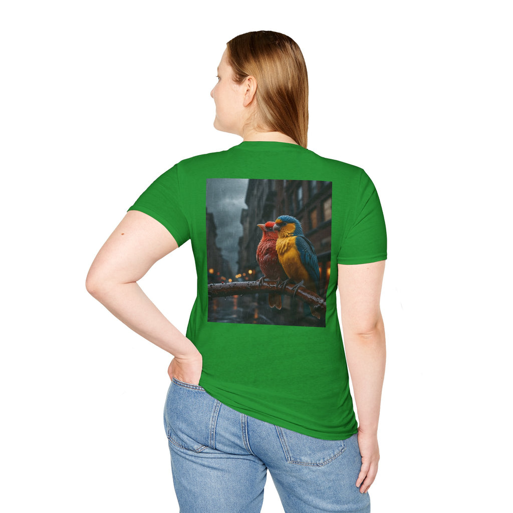 Colorful Parrot Love Tee – Nature Summer Shirt