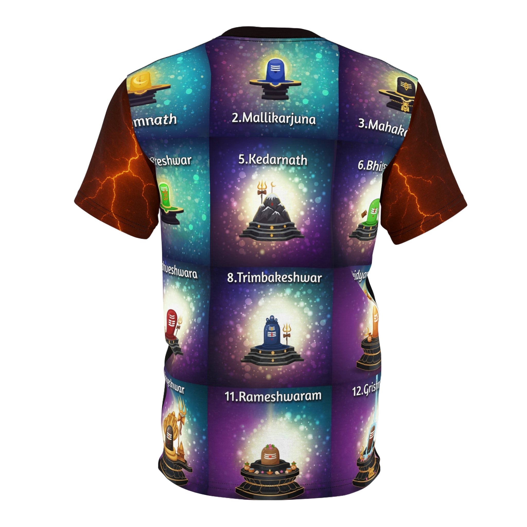 Shiva Krishna Hanuman Jyotirlinga Spiritual Graphic Tee.