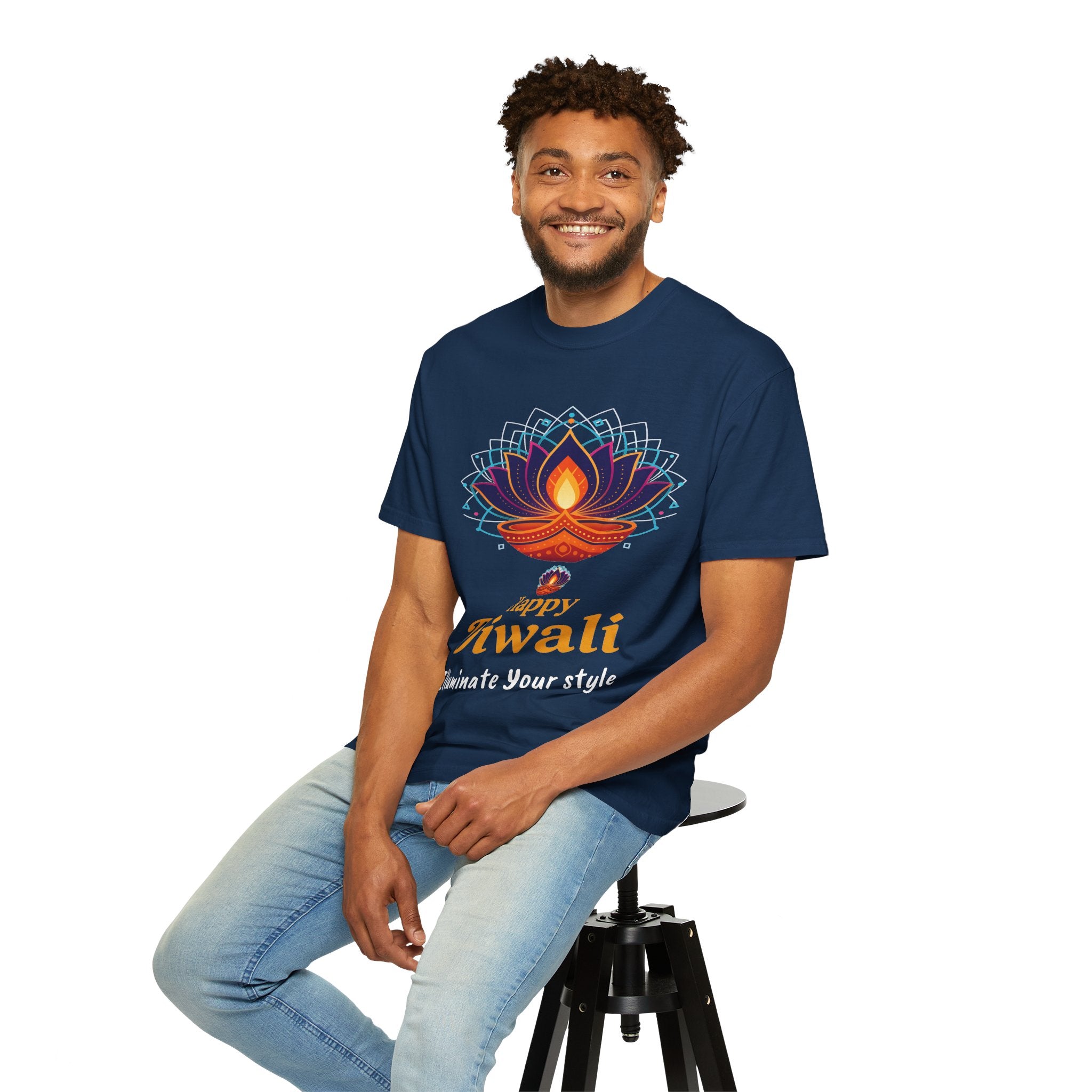 Diwali Celebration T-Shirt | Happy Diwali Unisex Garment-Dyed Tee | Festival Apparel Gift