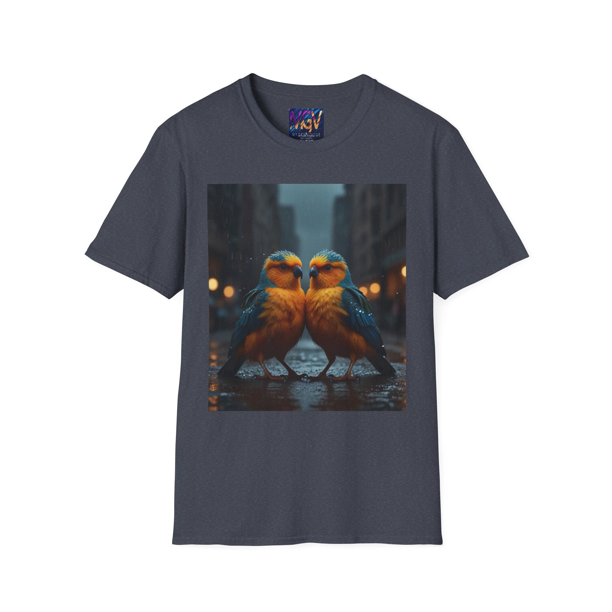 Colorful Parrot Love Tee – Nature Summer Shirt
