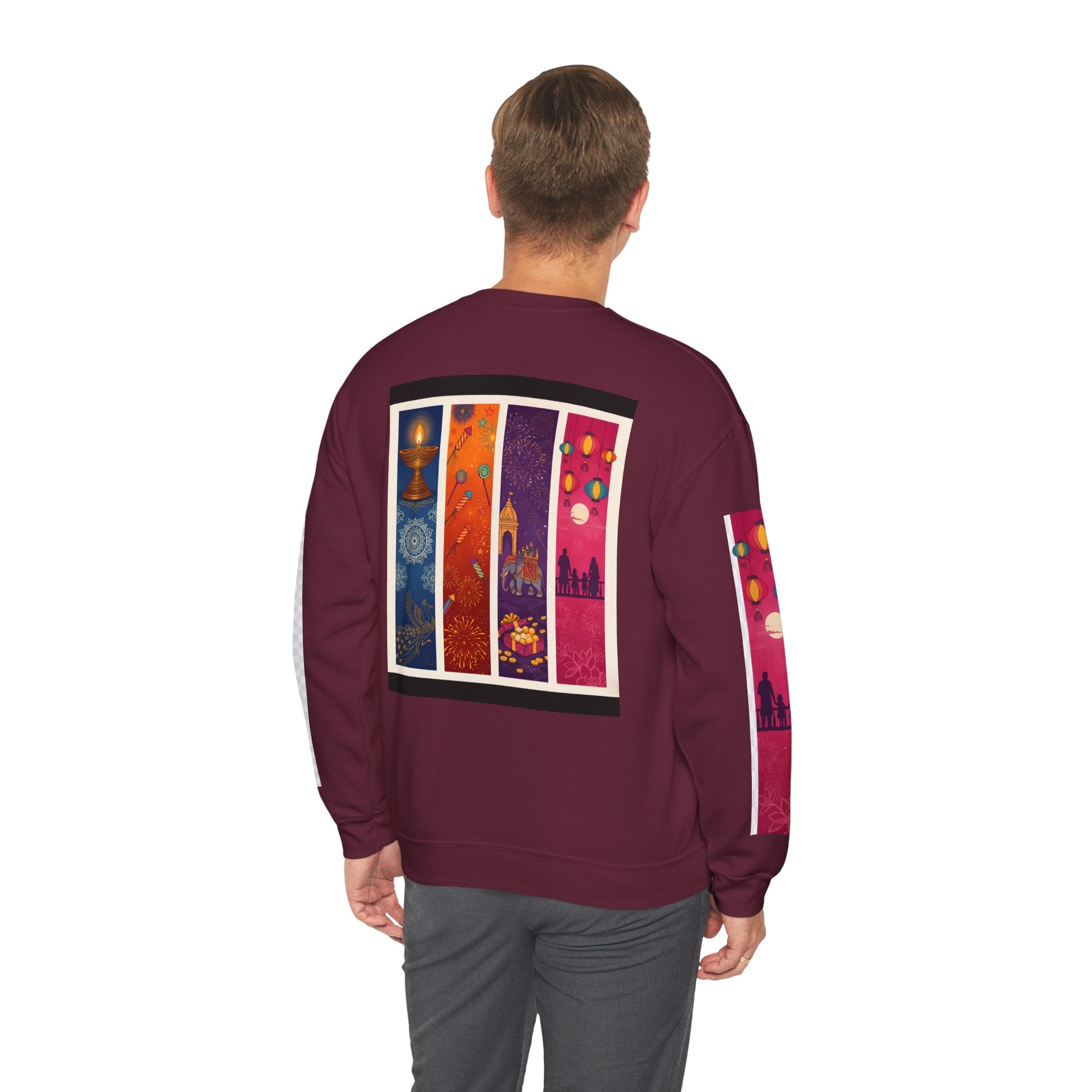 Colorful Festival Sweatshirt - Cozy Diwali Apparel.