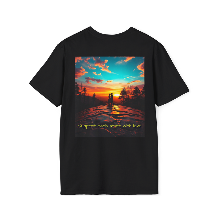 Support Love Sunset T-Shirt – Couples Graphic Tee