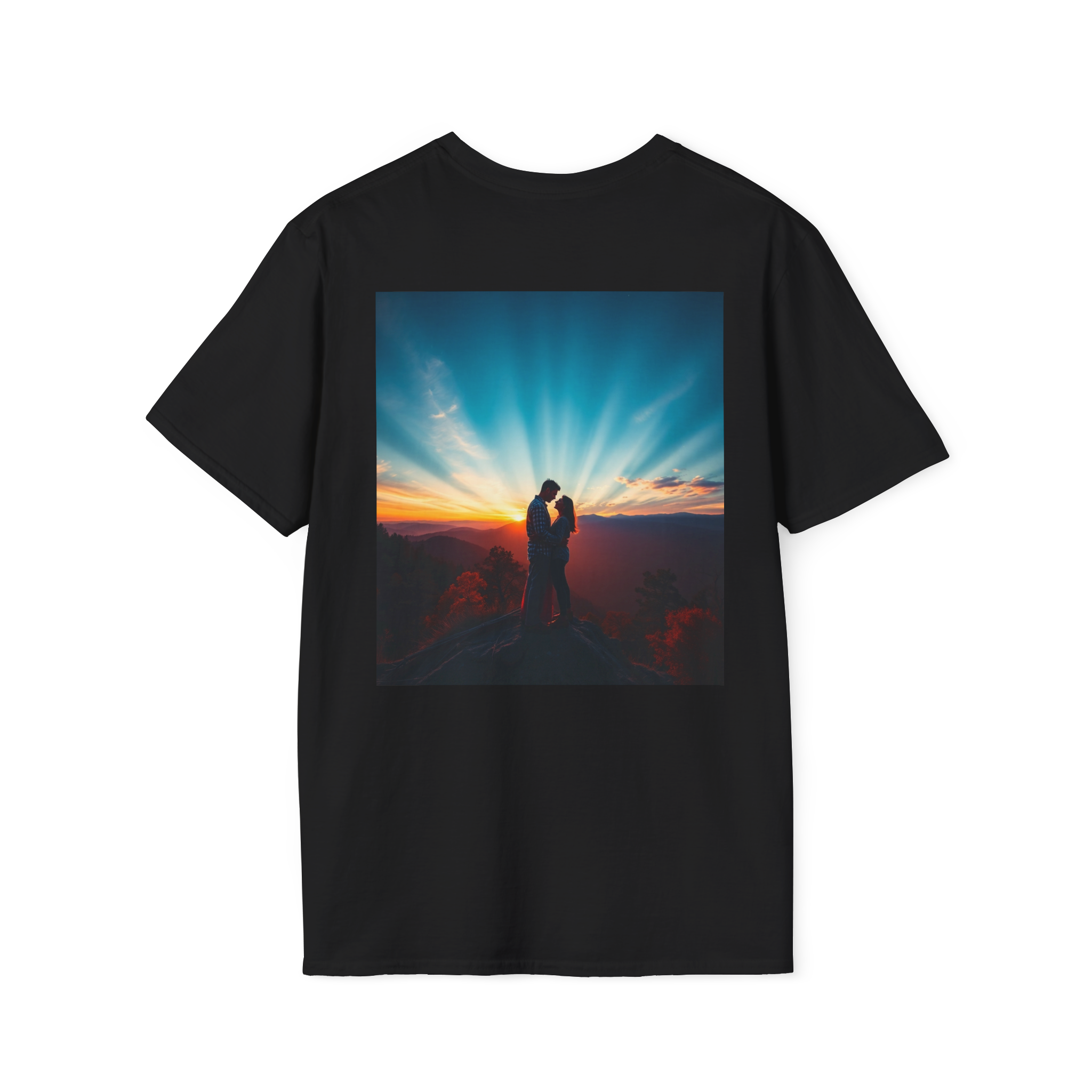 Cinematic Split Sky T-Shirt – Romantic Nature Film Tee