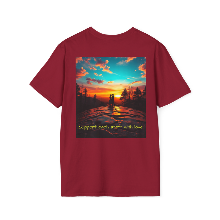 Support Love Sunset T-Shirt – Couples Graphic Tee