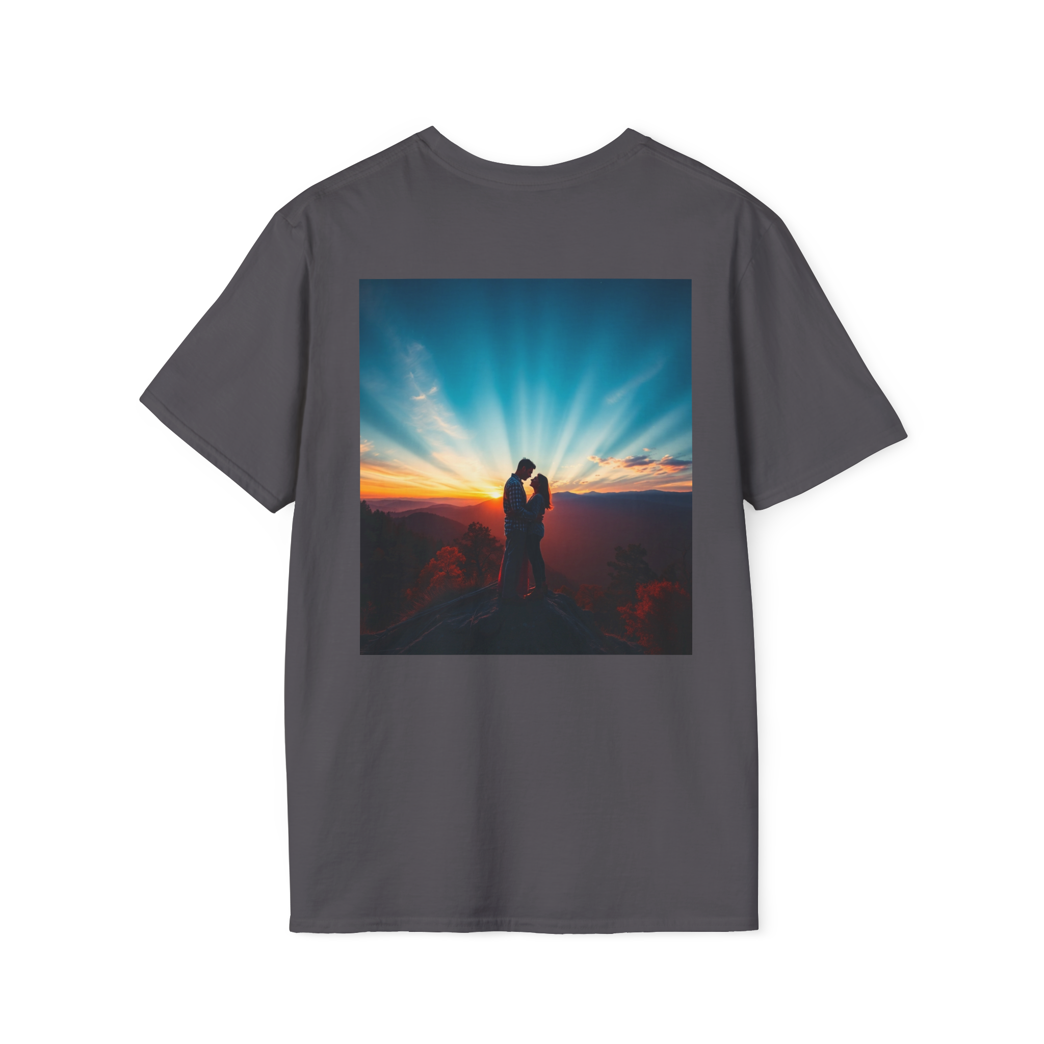Cinematic Split Sky T-Shirt – Romantic Nature Film Tee