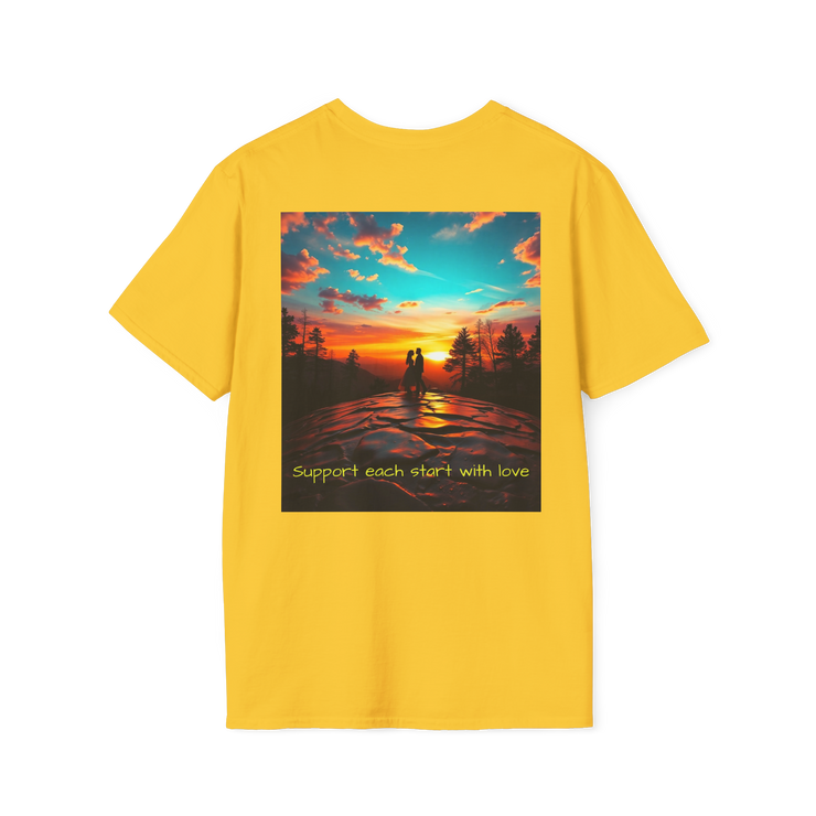 Support Love Sunset T-Shirt – Couples Graphic Tee