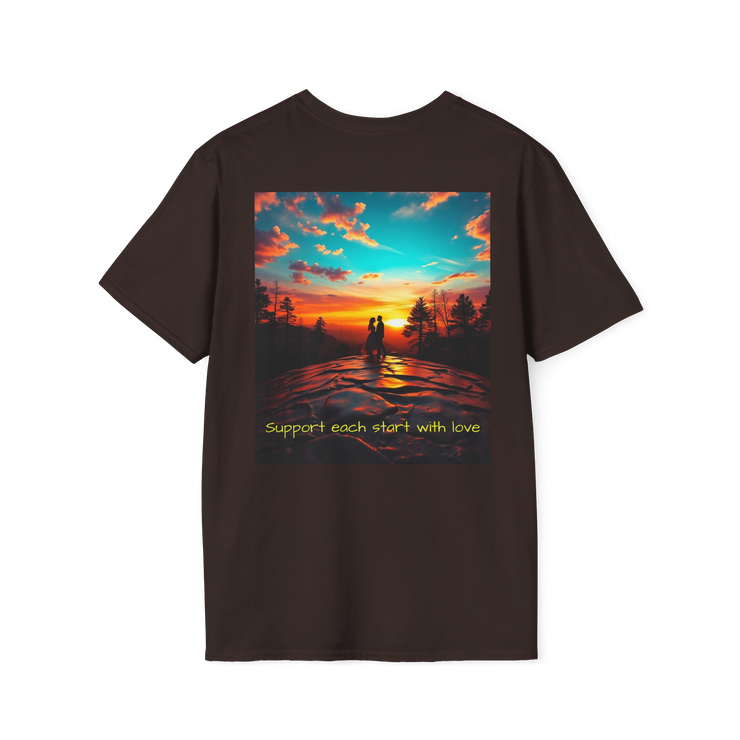 Support Love Sunset T-Shirt – Couples Graphic Tee