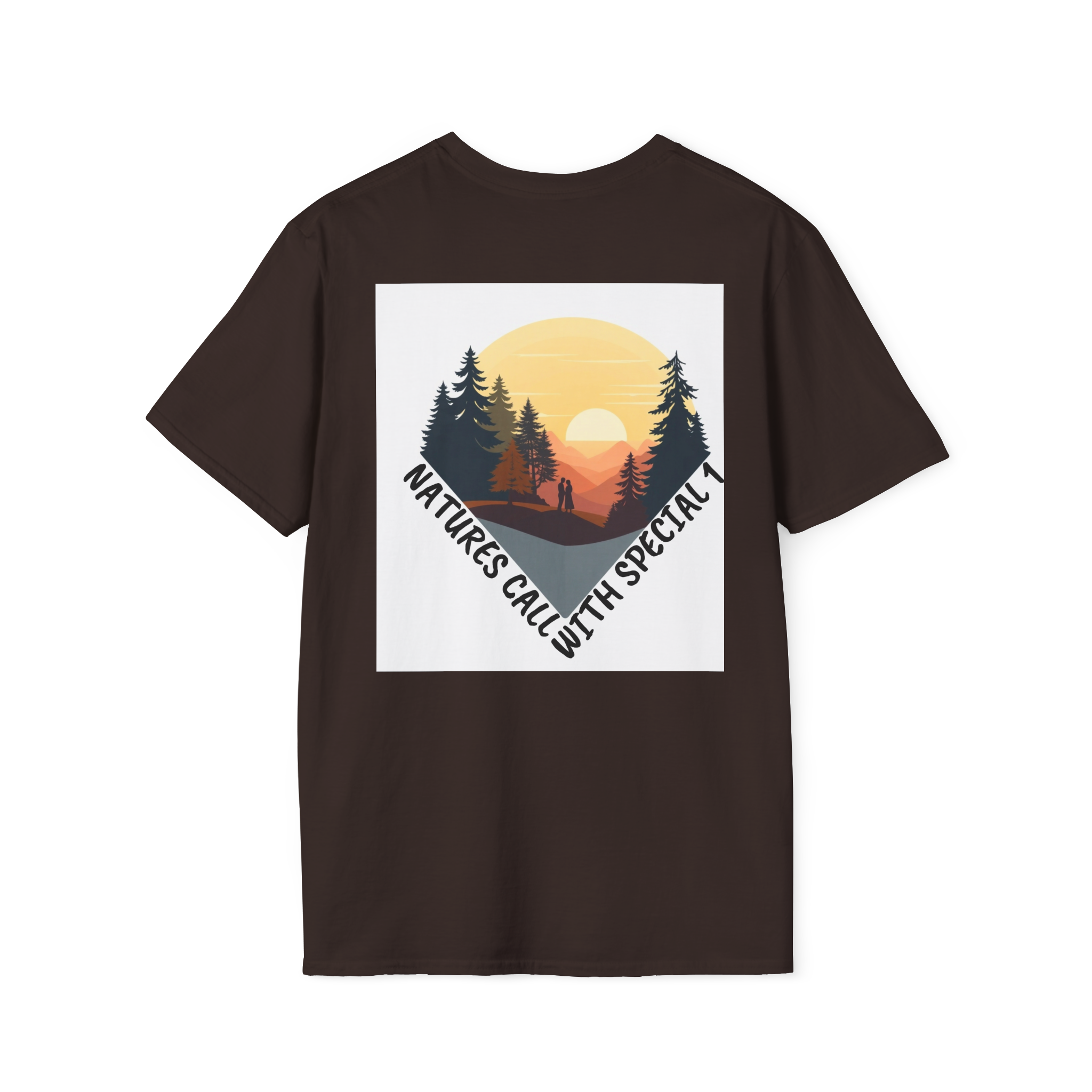 Romantic Sunset Couple Sketch T-Shirt – Nature Inspired Tee