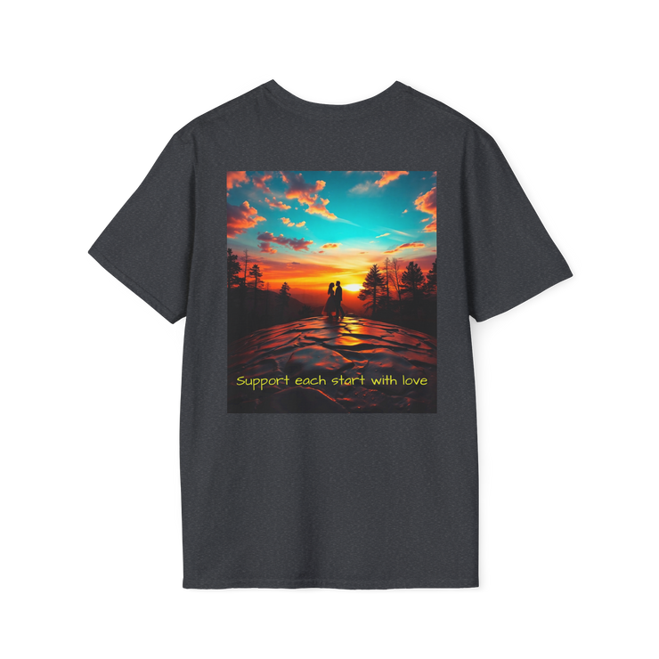 Support Love Sunset T-Shirt – Couples Graphic Tee