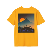 Romantic Sunset Couple Art T-Shirt – Colorful Painting Tee