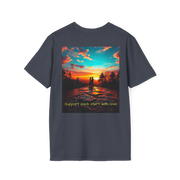 Support Love Sunset T-Shirt – Couples Graphic Tee