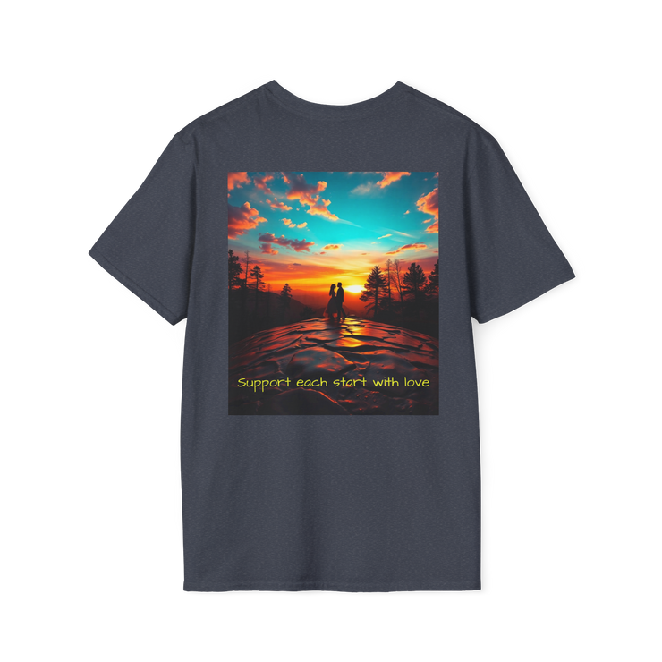 Support Love Sunset T-Shirt – Couples Graphic Tee