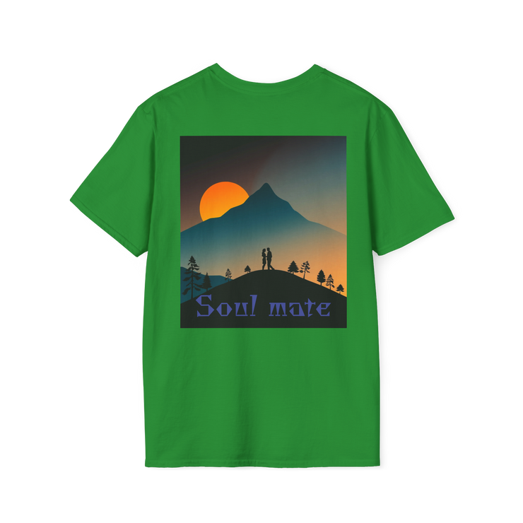 Romantic Sunset Couple Art T-Shirt – Colorful Painting Tee