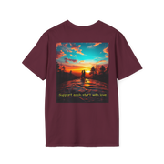 Support Love Sunset T-Shirt – Couples Graphic Tee