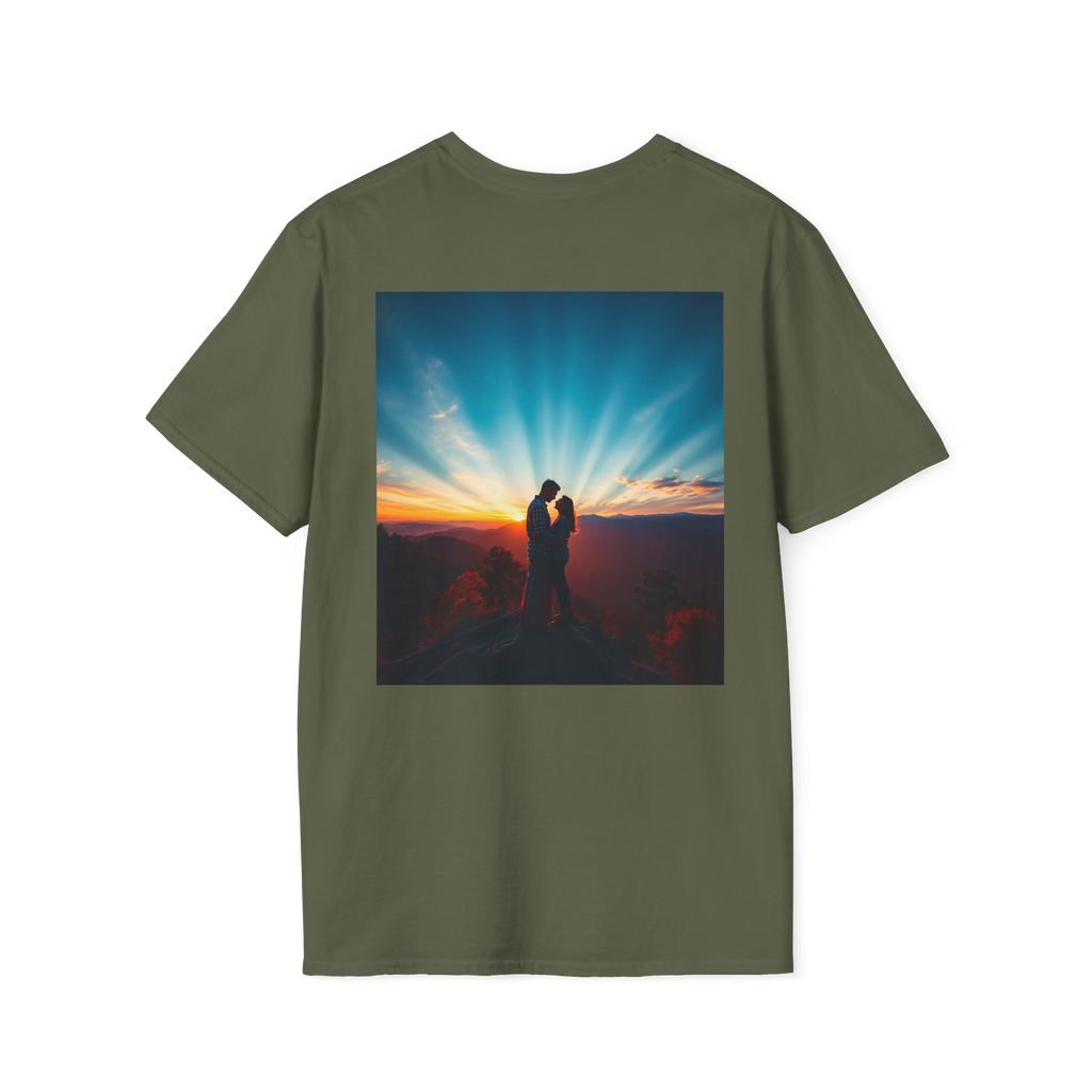 Cinematic Split Sky T-Shirt – Romantic Nature Film Tee