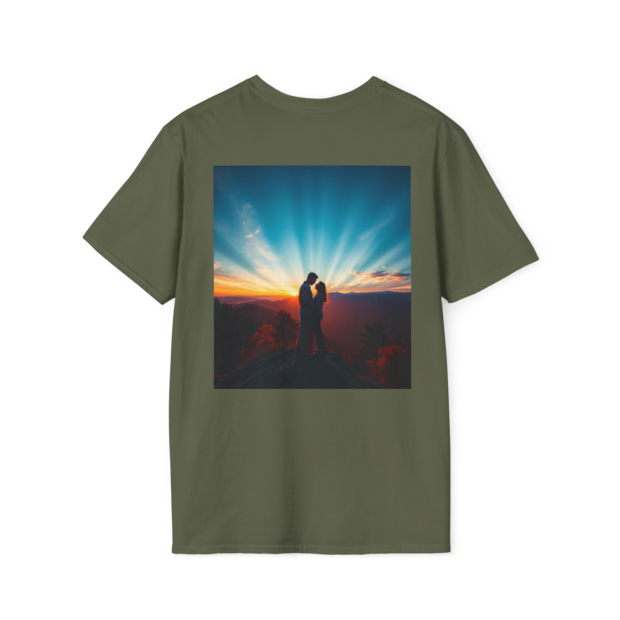 Cinematic Split Sky T-Shirt – Romantic Nature Film Tee