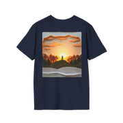 Romantic Sunset Couple Art T-Shirt – Nature Adventure Top