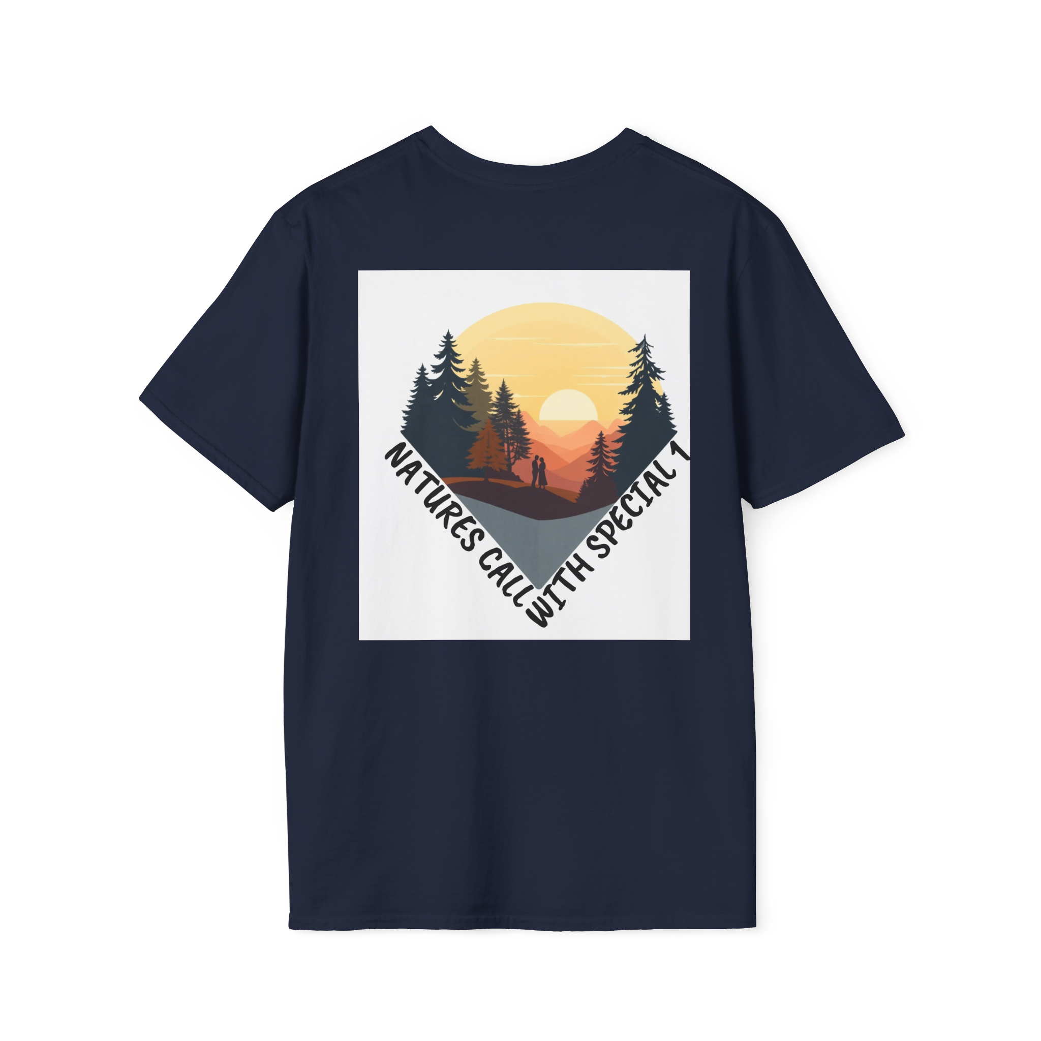 Romantic Sunset Couple Sketch T-Shirt – Nature Inspired Tee