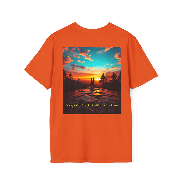 Support Love Sunset T-Shirt – Couples Graphic Tee