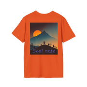 Romantic Sunset Couple Art T-Shirt – Colorful Painting Tee