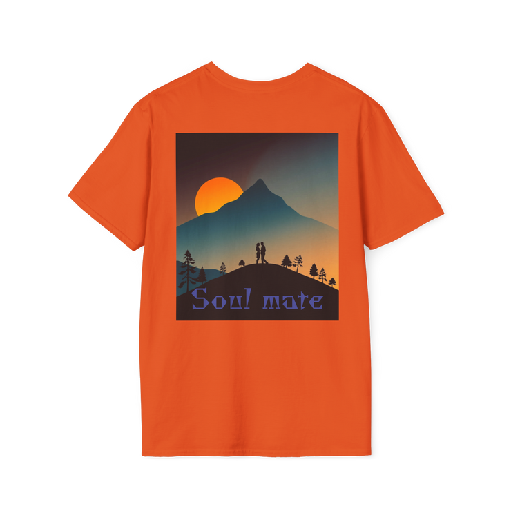 Romantic Sunset Couple Art T-Shirt – Colorful Painting Tee