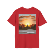 Romantic Sunset Couple Art T-Shirt – Nature Adventure Top