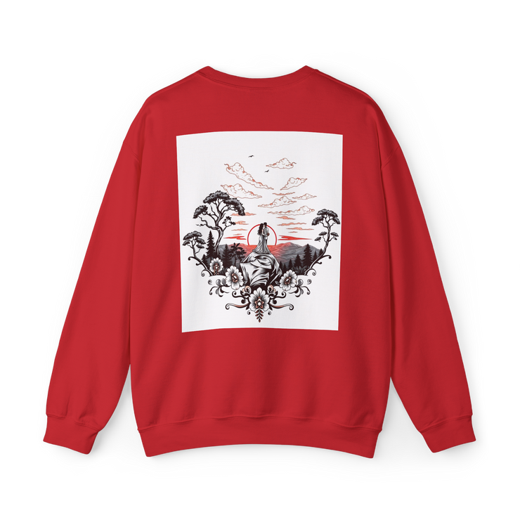 Tattoo Sky Sunset Sweatshirt – Retro Mountain Art Pullover