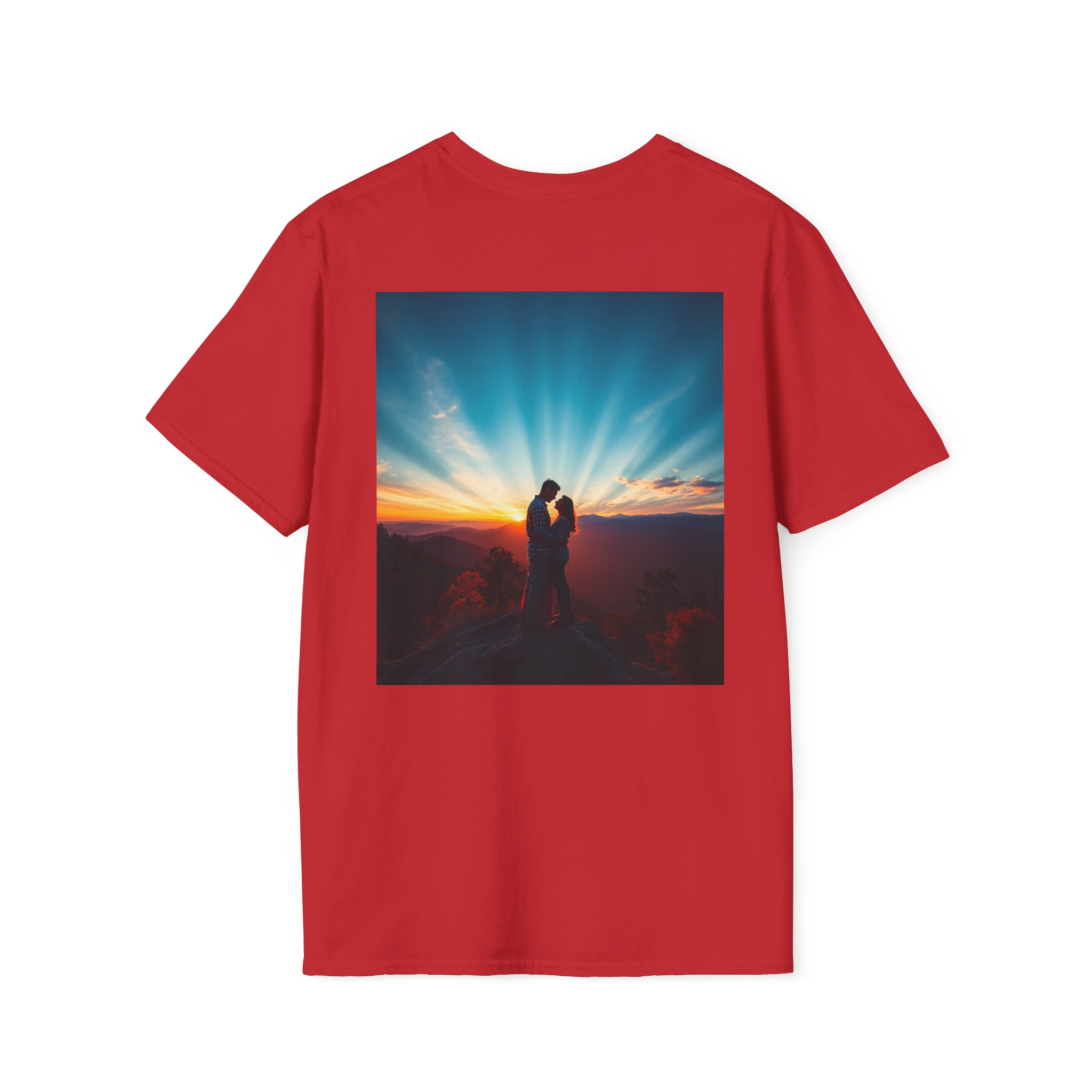 Cinematic Split Sky T-Shirt – Romantic Nature Film Tee