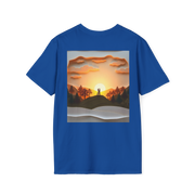 Romantic Sunset Couple Art T-Shirt – Nature Adventure Top