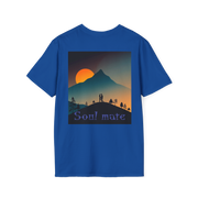 Romantic Sunset Couple Art T-Shirt – Colorful Painting Tee