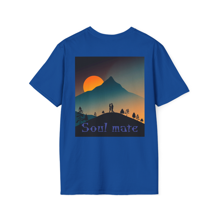 Romantic Sunset Couple Art T-Shirt – Colorful Painting Tee