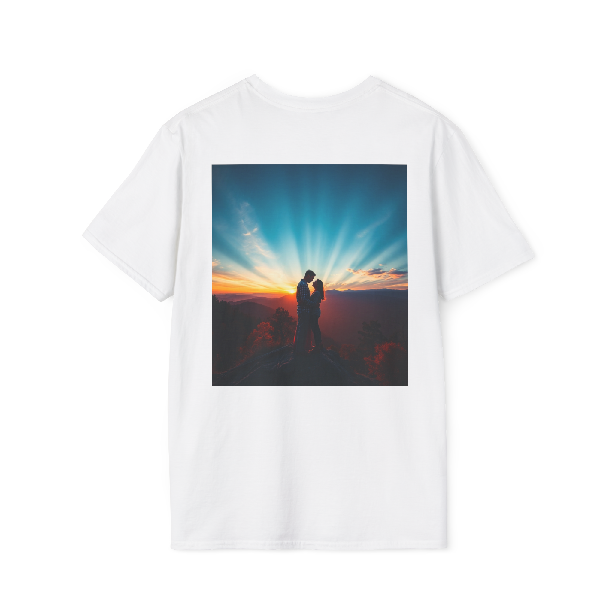 Cinematic Split Sky T-Shirt – Romantic Nature Film Tee