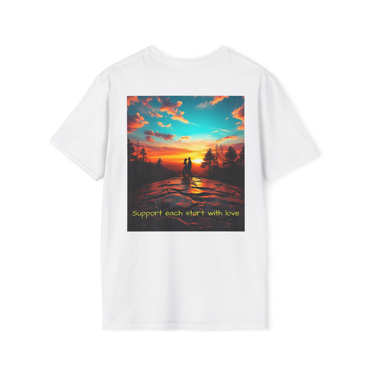 Support Love Sunset T-Shirt – Couples Graphic Tee