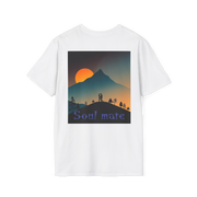 Romantic Sunset Couple Art T-Shirt – Colorful Painting Tee