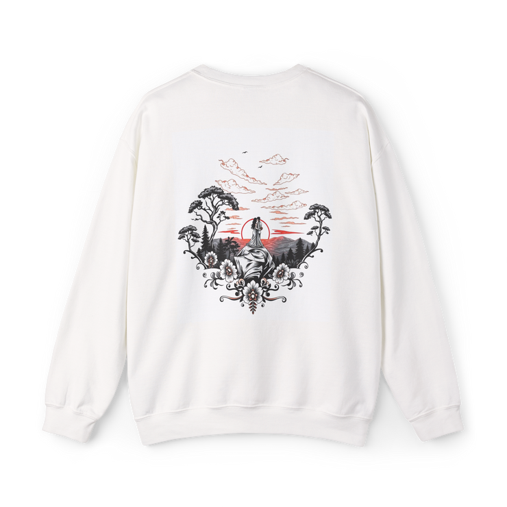 Tattoo Sky Sunset Sweatshirt – Retro Mountain Art Pullover