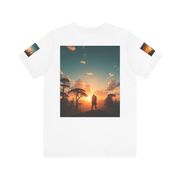 Futuristic Sunset Couple Tee – Space Graphic T-Shirt